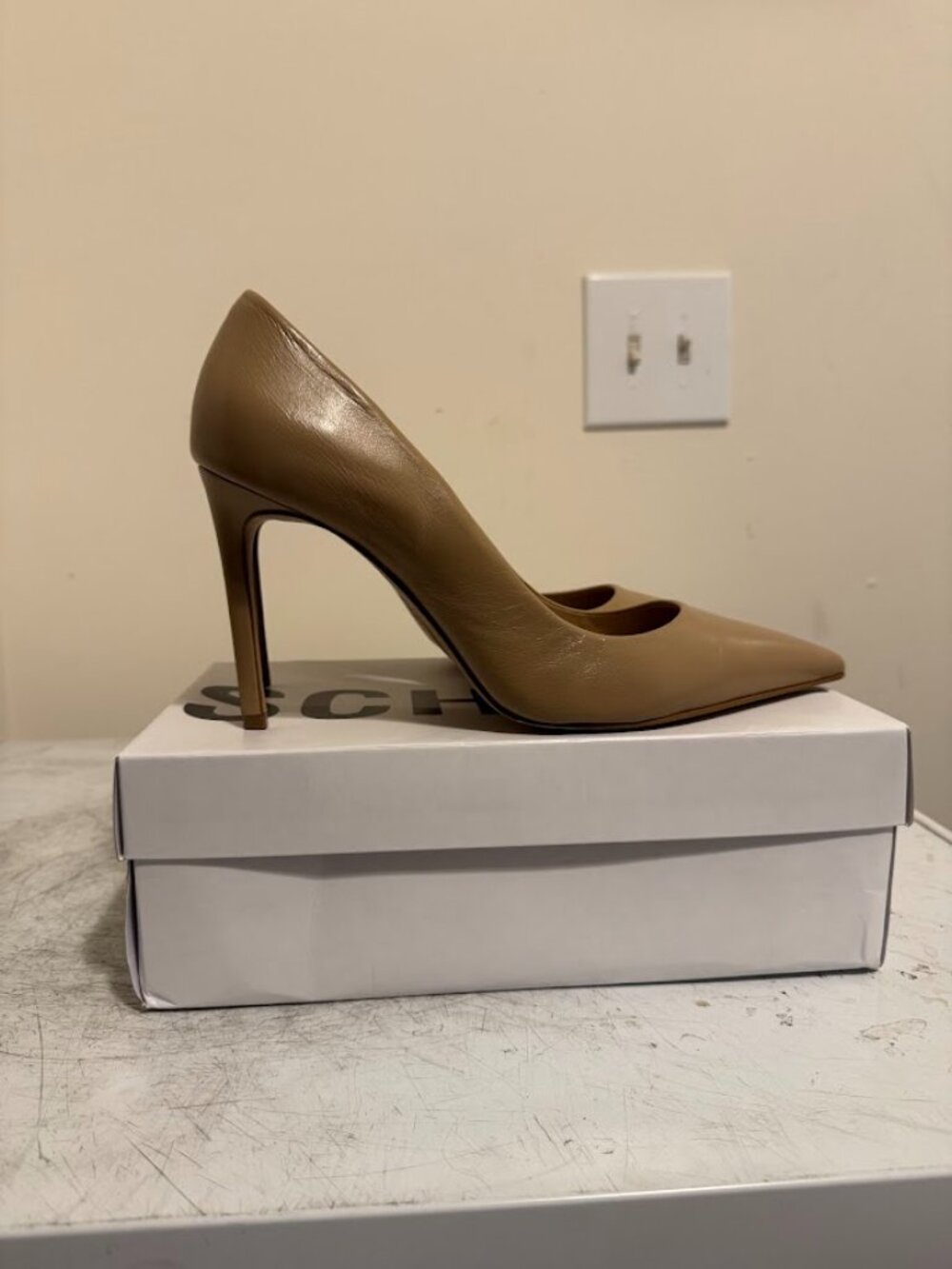 Schutz size 11 Lou Light nude heels - Picture 2 of 5